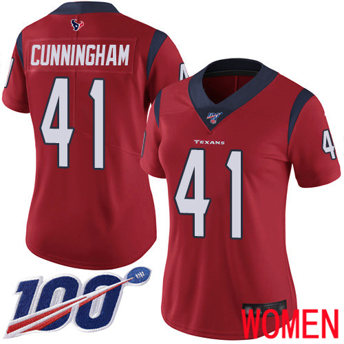 Houston Texans Limited Red Women Zach Cunningham Alternate Jersey NFL Football #41 100th Season Vapor Untouchable